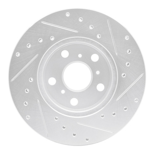 R1 90-91 Toyota Celica Front Left Drilled & Slotted Silver Brake Rotor EDZ-76044L