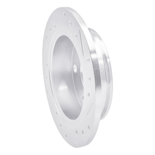 R1 85-87 Toyota Corolla (US/Canada) Rear Left Drilled & Slotted Silver Brake Rotor