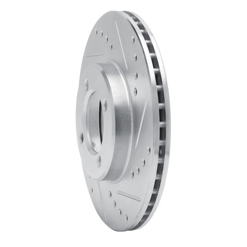 R1 84-87 Toyota Corolla (US/Canada) Front Right Drilled & Slotted Silver Brake Rotor