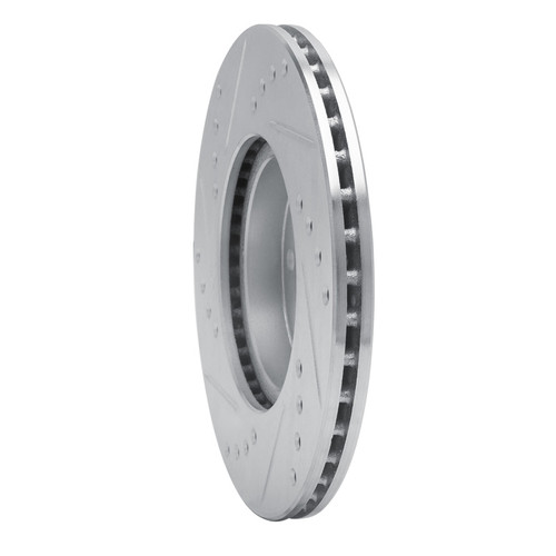 R1 84-87 Toyota Corolla (US/Canada) Front Right Drilled & Slotted Silver Brake Rotor