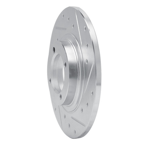 R1 81-84 Toyota Starlet Front Right Drilled & Slotted Silver Brake Rotor