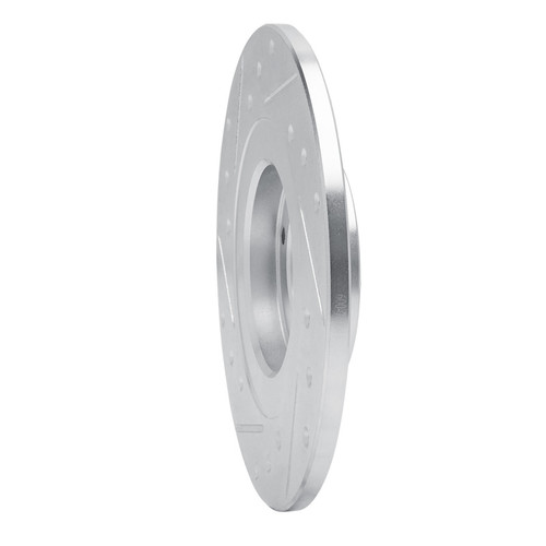 R1 81-84 Toyota Starlet Front Right Drilled & Slotted Silver Brake Rotor