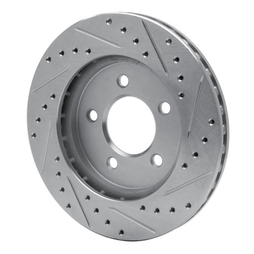 R1 91-02 Chrysler Grand Voyager Front Left Drilled & Slotted Silver Brake Rotor
