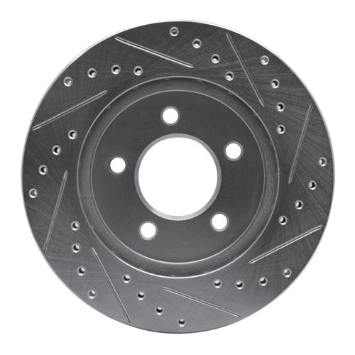 R1 91-02 Chrysler Grand Voyager Front Left Drilled & Slotted Silver Brake Rotor
