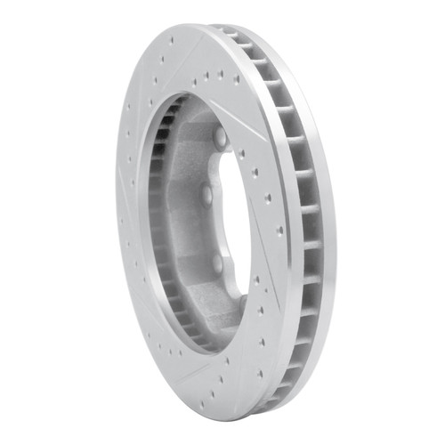 R1 92-00 Chevrolet K3500 Front Right Drilled & Slotted Silver Brake Rotor