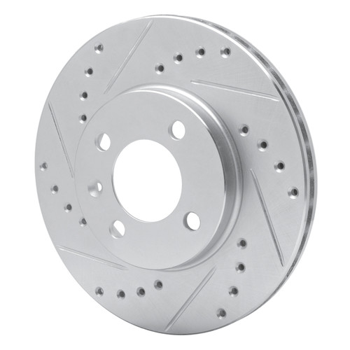 R1 86-08 Volkswagen Quantum Front Left Drilled & Slotted Silver Brake Rotor