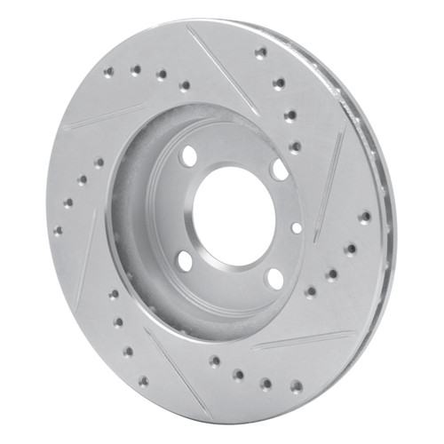 R1 86-08 Volkswagen Quantum Front Left Drilled & Slotted Silver Brake Rotor