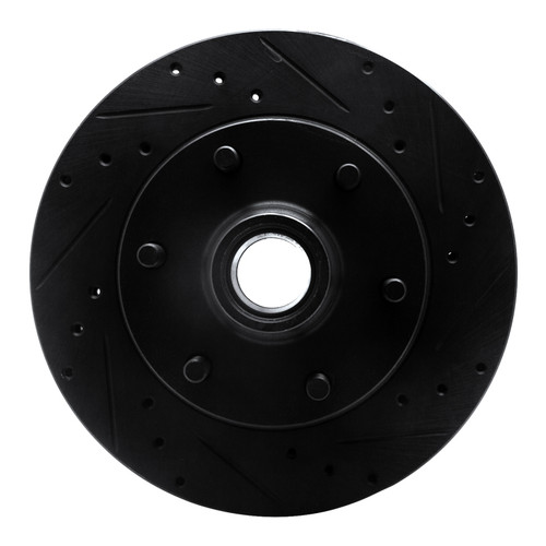 R1 88-96 Chevrolet C2500 Front Right Drilled & Slotted Black Brake Rotor