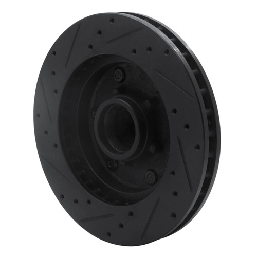 R1 88-96 Chevrolet C2500 Front Right Drilled & Slotted Black Brake Rotor