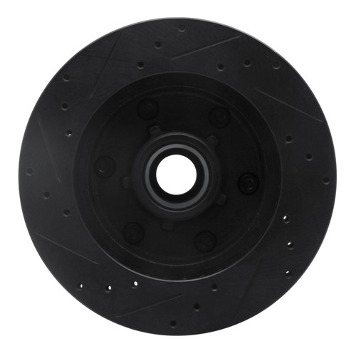 R1 88-96 Chevrolet C2500 Front Right Drilled & Slotted Black Brake Rotor