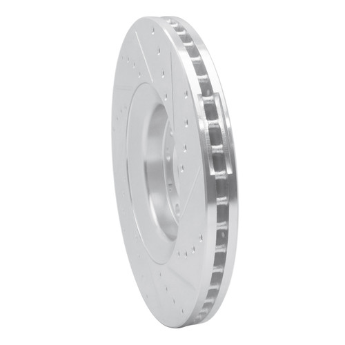 R1 98-09 Audi A4 Quattro Front Left Drilled & Slotted Silver Brake Rotor