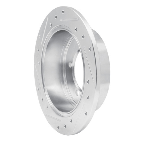 R1 94-07 Chrysler SEBRING Rear Right Drilled & Slotted Silver Brake Rotor