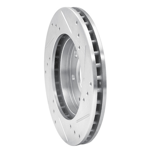 R1 90-05 Chrysler SEBRING Front Left Drilled & Slotted Silver Brake Rotor