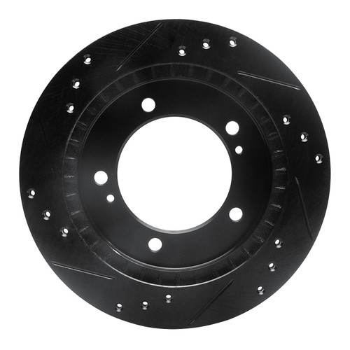 R1 99-04 Chevrolet Tracker Front Right Drilled & Slotted Black Brake Rotor