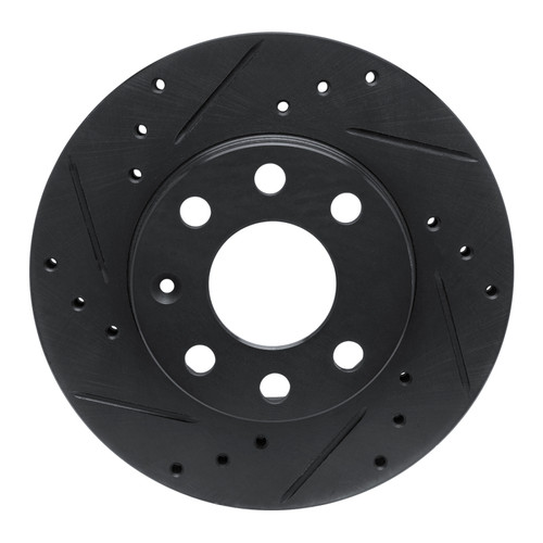 R1 88-20 Chevrolet SPARK (Mexico) Front Left Drilled & Slotted Black Brake Rotor