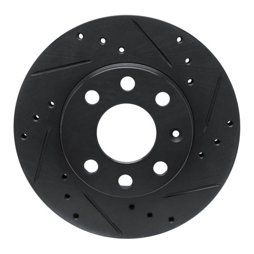 R1 88-20 Chevrolet CHEVY Pickup (Mexico) Front Right Drilled & Slotted Black Brake Rotor