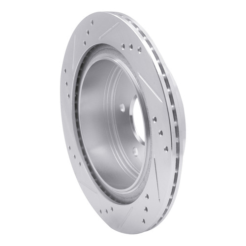 R1 02-25 Infiniti G35 Rear Right Drilled & Slotted Silver Brake Rotor