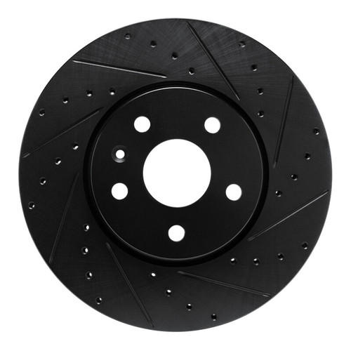 R1 19-25 Buick EnvisIon Front Right Drilled & Slotted Black Brake Rotor