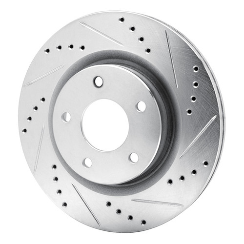 R1 07-13 Nissan Altima Front Right Drilled & Slotted Silver Brake Rotor