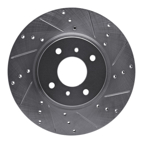 R1 04-06 Nissan Sentra Front Right Drilled & Slotted Silver Brake Rotor