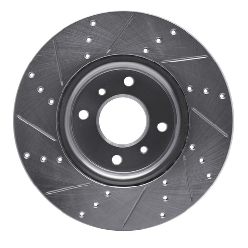 R1 04-06 Nissan Sentra Front Right Drilled & Slotted Silver Brake Rotor