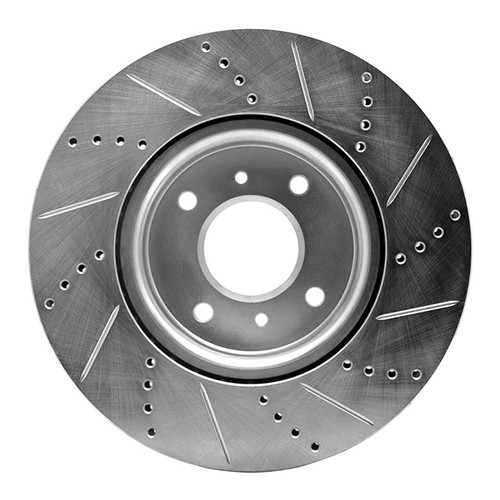 R1 04-06 Nissan Sentra Front Left Drilled & Slotted Silver Brake Rotor