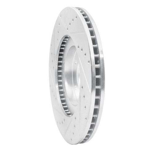 R1 03-05 Nissan Maxima Front Right Drilled & Slotted Silver Brake Rotor