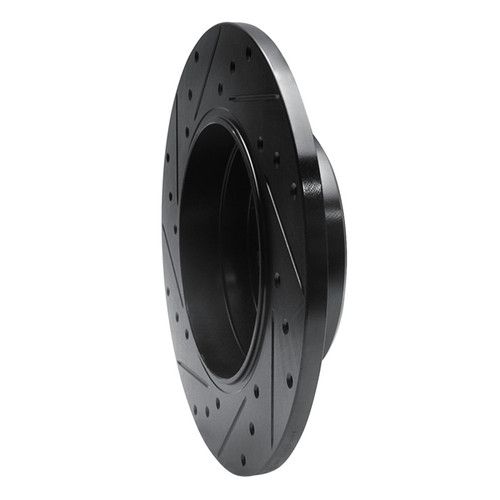 R1 98-03 Mercedes-Benz E320 Rear Right Drilled & Slotted Black Brake Rotor