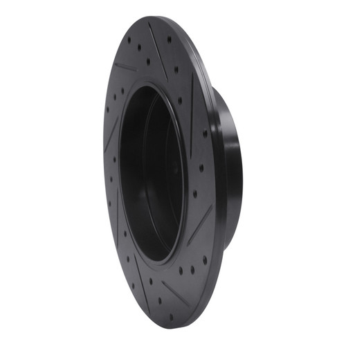 R1 96-98 Mercedes-Benz SL320 Rear Left Drilled & Slotted Black Brake Rotor