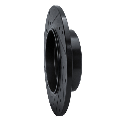 R1 91-99 Mercedes-Benz S320 Rear Right Drilled & Slotted Black Brake Rotor