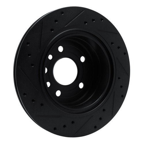 R1 01-01 Cadillac CATERA Rear Right Drilled & Slotted Black Brake Rotor