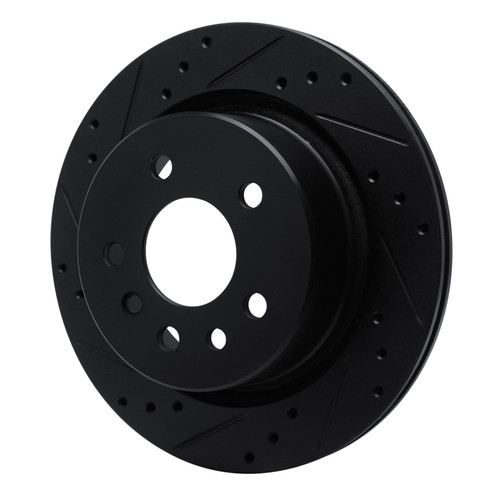 R1 01-01 Cadillac CATERA Rear Left Drilled & Slotted Black Brake Rotor