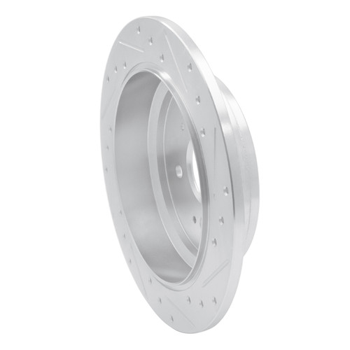 R1 05-10 Honda Odyssey Rear Left Drilled & Slotted Silver Brake Rotor