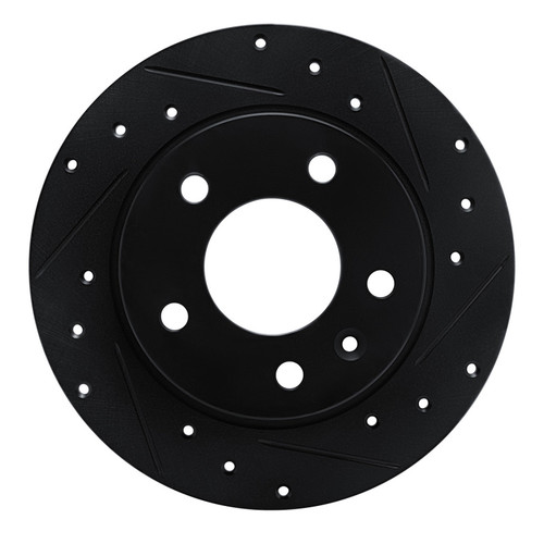 R1 20-25 Buick Encore GX Rear Right Drilled & Slotted Black Brake Rotor