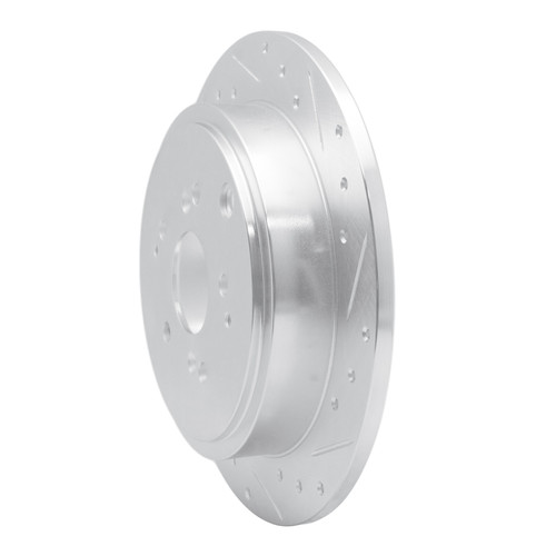 R1 01-08 Acura MDX Rear Right Drilled & Slotted Silver Brake Rotor