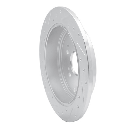 R1 01-08 Acura MDX Rear Right Drilled & Slotted Silver Brake Rotor