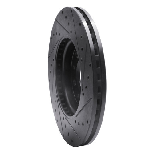 R1 16-21 Buick LaCrosse Front Left Drilled & Slotted Black Brake Rotor