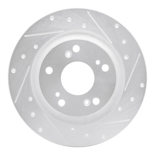 R1 00-09 Honda S2000 Rear Right Drilled & Slotted Silver Brake Rotor