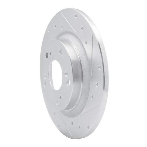 R1 00-09 Honda S2000 Rear Right Drilled & Slotted Silver Brake Rotor