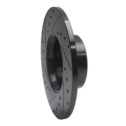 R1 73-85 Mercedes-Benz 230 Front Right Drilled & Slotted Black Brake Rotor