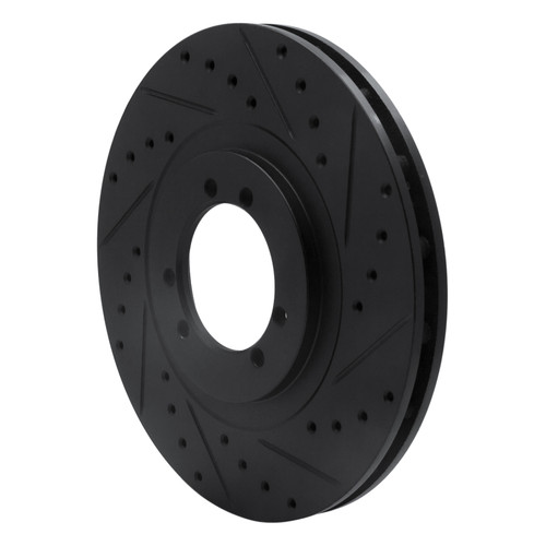 R1 96-06 Hummer H1 Rear RightFront Right Drilled & Slotted Black Brake Rotor