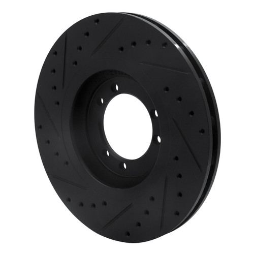 R1 96-06 Hummer H1 Rear RightFront Right Drilled & Slotted Black Brake Rotor