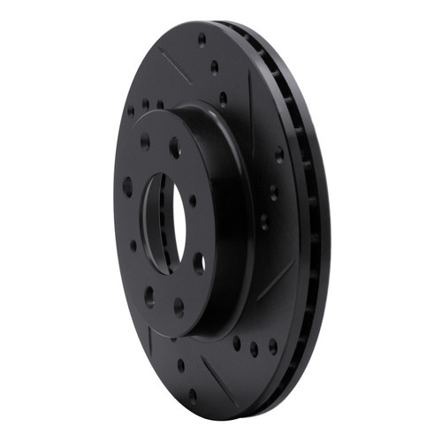 R1 90-00 Honda Civic Sedan Front Right Drilled & Slotted Silver Brake Rotor