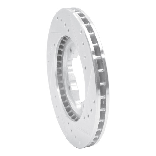 R1 90-97 Acura CL Front Left Drilled & Slotted Silver Brake Rotor