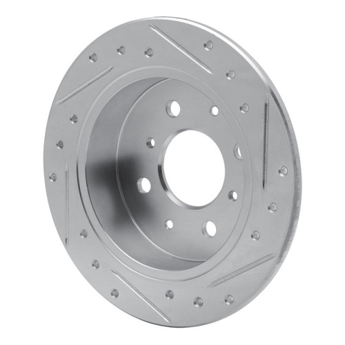 R1 88-01 Acura Integra Rear Left Drilled & Slotted Silver Brake Rotor