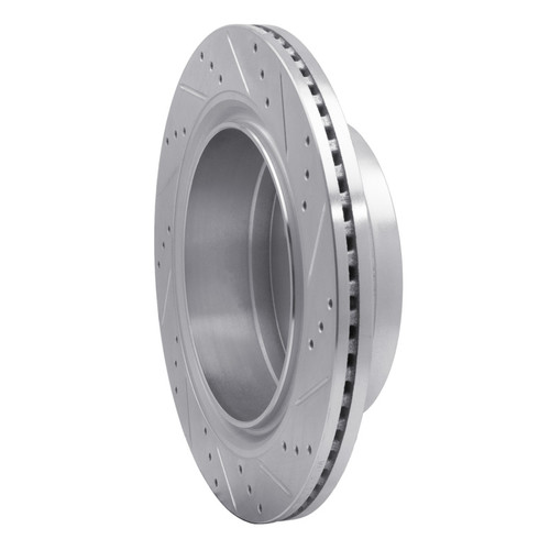 R1 12-20 Ford F-150 4WD Rear Left Drilled & Slotted Silver Brake Rotor