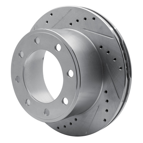 R1 05-12 Ford F-250 2WD (Super Duty) Rear Left Drilled & Slotted Silver Brake Rotor