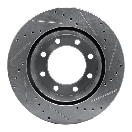R1 05-12 Ford F-250 2WD (Super Duty) Rear Left Drilled & Slotted Silver Brake Rotor