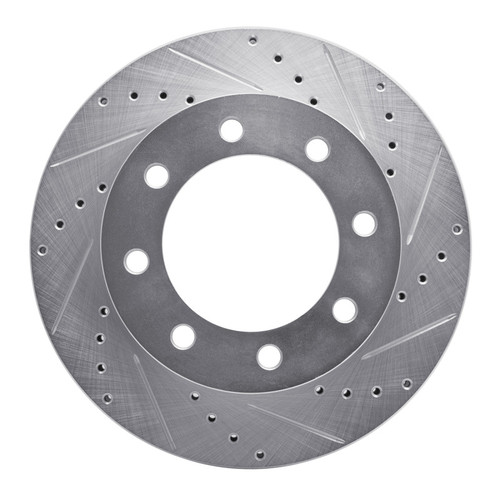 R1 05-12 Ford F-250 4WD (Super Duty) Front Right Drilled & Slotted Silver Brake Rotor
