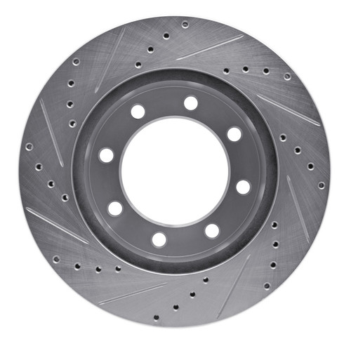 R1 05-12 Ford F-250 4WD (Super Duty) Front Right Drilled & Slotted Silver Brake Rotor